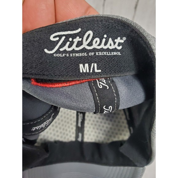 Titleist Pro V1 FJ Fitted Hat Cap Mens M/L Gray Golf Outdoors Nice Mesh - Picture 10 of 13